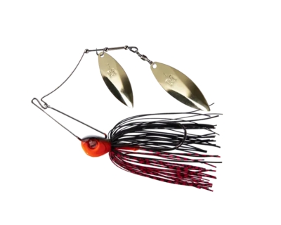 SPINNERBAIT ARM LOCK 21G negru portocaliu marime 4-0 MUSTAD