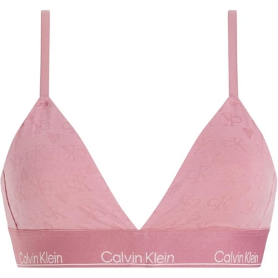 Sutien triunghi Calvin Klein bumbac roz inchis