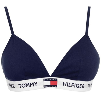 Sutien triunghi Tommy Hilfiger Organic bumbac cu captuseala bleumarin blazer chs