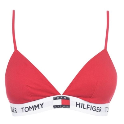 Sutien triunghi Tommy Hilfiger Organic bumbac cu captuseala rosu xcn