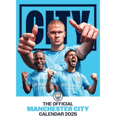 Team OFFICIAL MANCHESTER CITY FC 2025 A3 CALENDAR multicolor