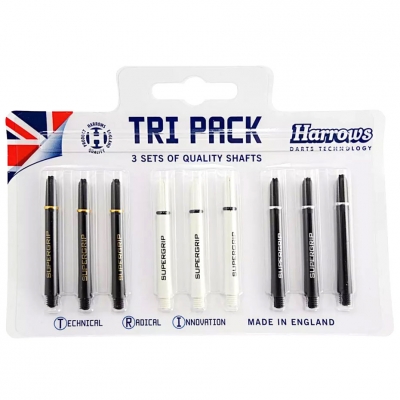 Tije sageti darts Harrows Tri . negru, alb