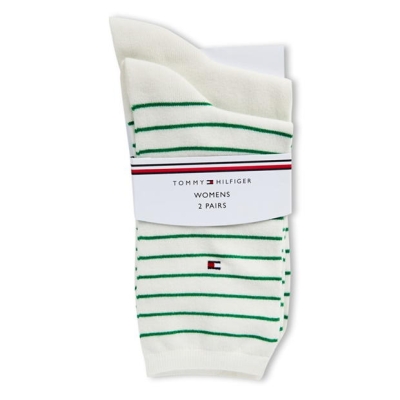 Tommy Hilfiger Tommy 2P Small Strip femei alb verde