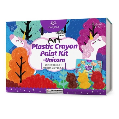 Tooky Toys Unicorn Plastic Crayon Paint Kit