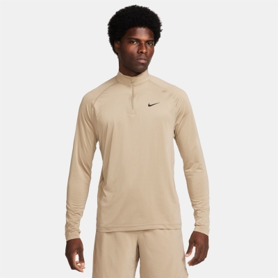 Top fitness Nike Ready Dri-FIT 1/4-cu fermoar pentru Barbati kaki negru