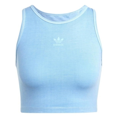 Top scurt adidas Ess+ femei albastru