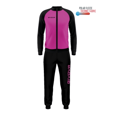 Trening sport TUTA CUBA Givova roz fucsia negru