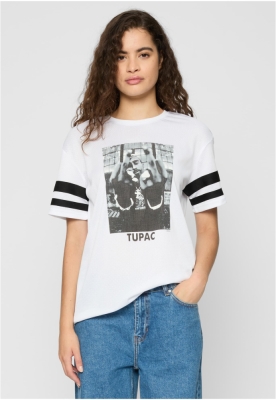 Tricou 2Pac Stripes pentru Femei alb Mister Tee