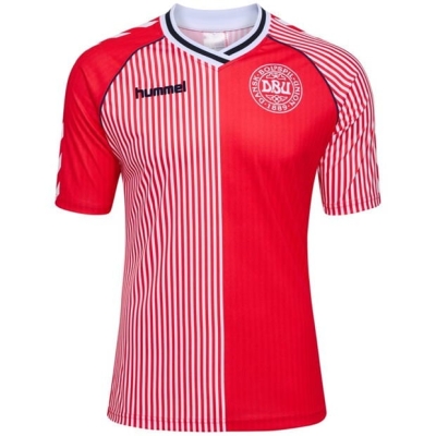 Tricou Acasa Hummel Denmark 1986 Retro pentru adulti rosu alb