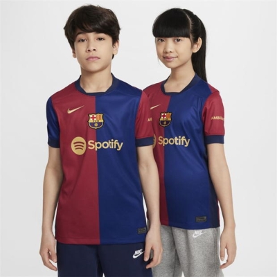 Tricou Acasa Nike Barcelona 2024 2025 Juniors albastru