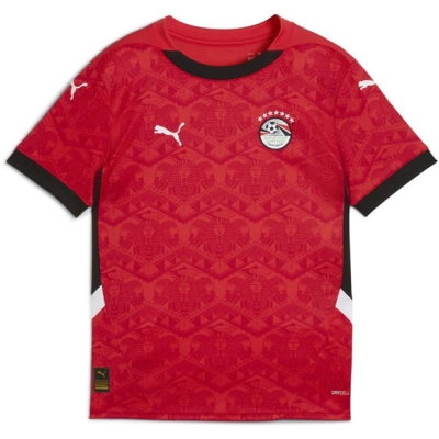 Tricou Acasa Puma Egipt 2025 Juniors rosu negru