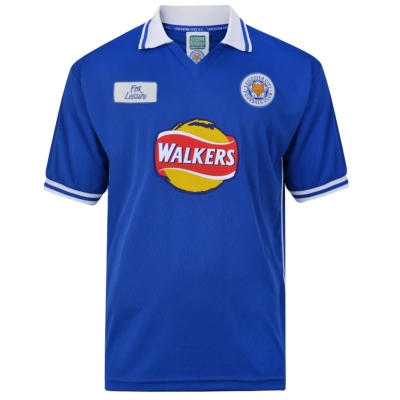 Tricou Acasa Score Draw Leicester City 2000 pentru adulti albastru