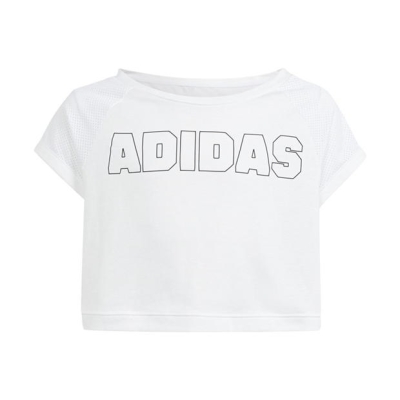 Tricou adidas AEROREADY Cropped Dance pentru fete alb