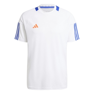 Tricou adidas clasic 3 cu dungi Sereno pentru Barbati alb albastru