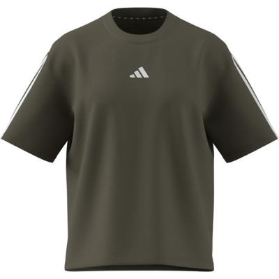 Tricou adidas Essentials 3 cu dungi pentru femei oliv