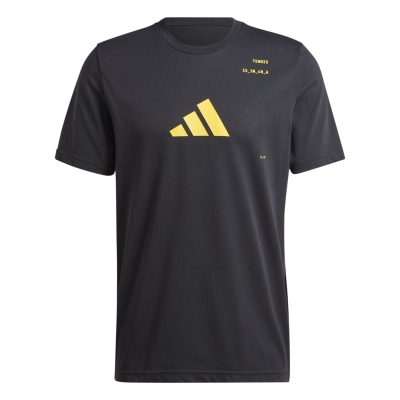 Tricou cu imprimeu adidas AEROREADY tenis Category -Shirt pentru Barbati negru