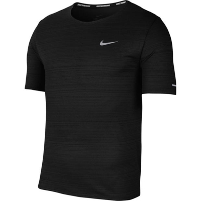 Tricou alergare Nike Dri-FIT Miler pentru Barbati negru reflectiv