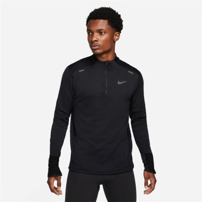 Tricou alergare Nike Therma-FIT Repel Element 1/4-cu fermoar pentru Barbati negru reflectiv