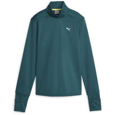 Tricou alergare Puma Run Favourite Quarter-cu fermoar pentru Barbati verde