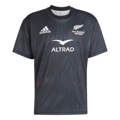 Tricou antrenament adidas All Blacks 7s Acasa 2022 2023 pentru adulti negru alb