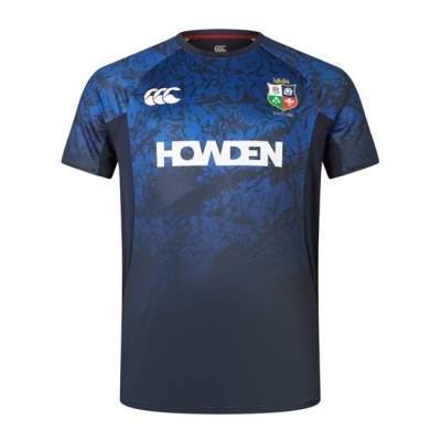 Tricou antrenament Canterbury British and Irish Lions Superlight 2024 pentru adulti inchis albastru