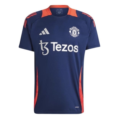 Tricou antrenement adidas Manchester United 2024 2025 pentru adulti albastru