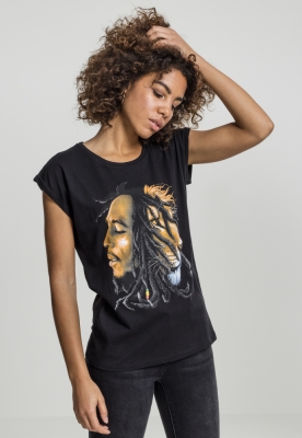 Tricou Bob Marley Lion Face pentru Femei negru Mister Tee