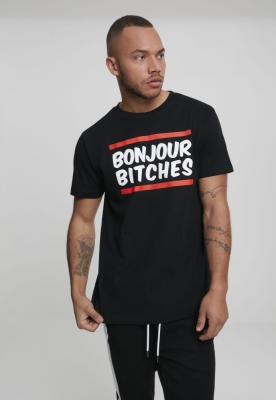 Tricou Bonjour negru Mister Tee