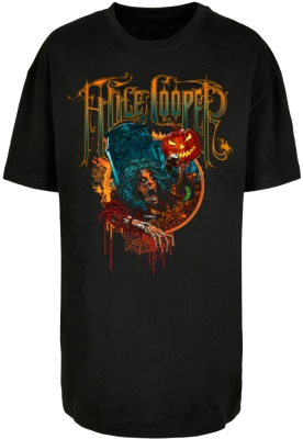 Tricou Boyfriend supradimensionat Alice Cooper - No One Gets Out Alive pentru Femei negru Merchcode