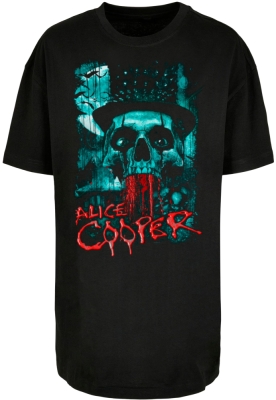 Tricou Boyfriend supradimensionat Alice Cooper - Skull Eyes pentru Femei negru Merchcode