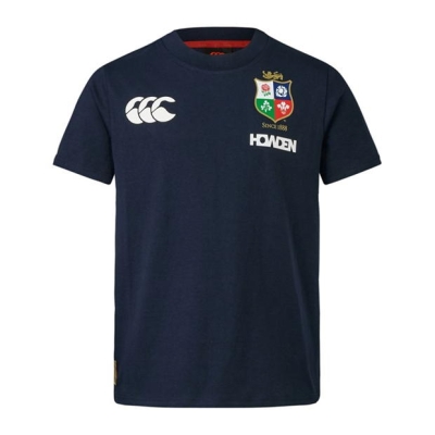 Tricou Canterbury British and Irish Lions 2024 bumbac Juniors inchis albastru