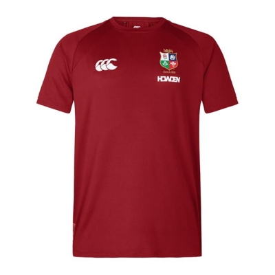 Tricou Canterbury British and Irish Lions Everest 2024 pentru adulti rosu dahlia