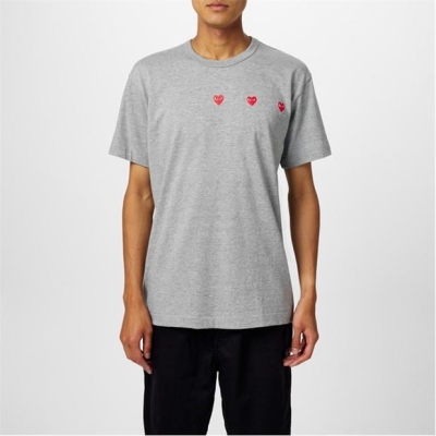 Tricou COMME DES GARCONS PLAY 3 Heart gri