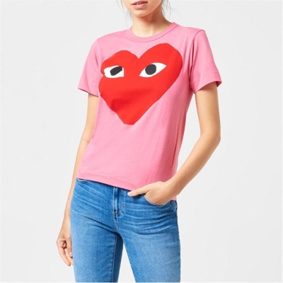 Tricou COMME DES GARCONS PLAY Big Heart roz