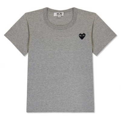 Tricou COMME DES GARCONS PLAY Embroidered Peeping Heart pentru copii gri