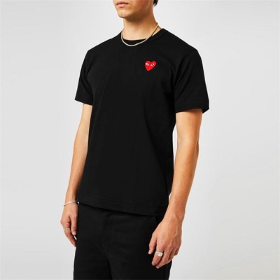 Tricou COMME DES GARCONS PLAY Invader Heart negru