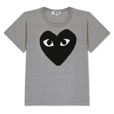 Tricou COMME DES GARCONS PLAY Large Peeping Heart pentru copii gri