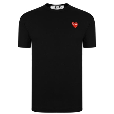 Tricou COMME DES GARCONS PLAY Small Peeping Heart Patch negru rosu