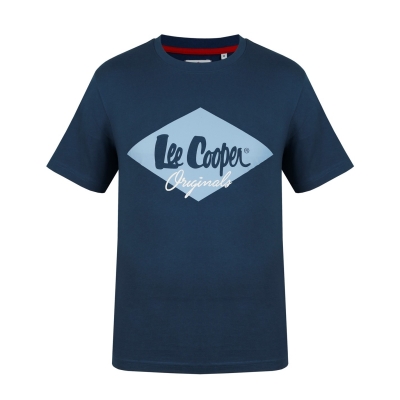 Tricou cu imprimeu Lee Cooper Cooper vintage albastru