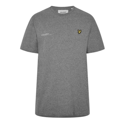 Tricou cu imprimeu Lyle and Scott Lyle pentru barbati albastru gri t28