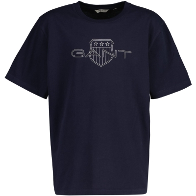 Tricou cu logo Gant Gant Big copii bleumarin