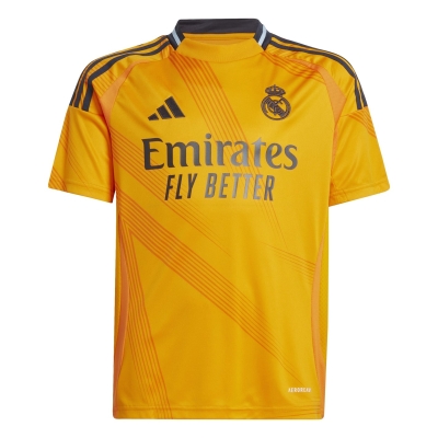 Tricou Deplasare adidas Real Madrid 2024 2025 Juniors portocaliu