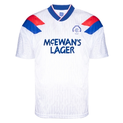 Tricou Deplasare Score Draw Rangers 1990 pentru adulti alb