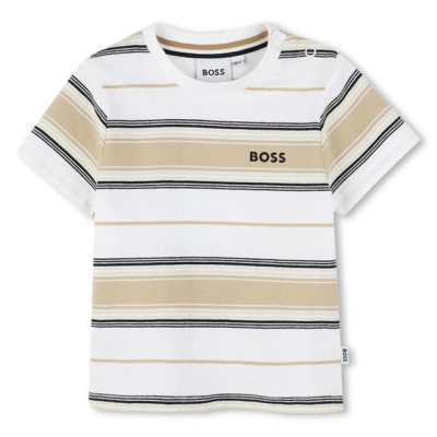 Tricou dungi Boss Boss In52 bej