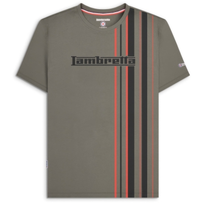 Tricou dungi Lambretta gri