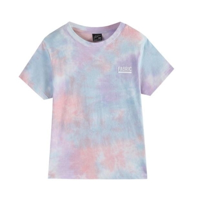 Tricou Fabric Tie Dye maneca scurta mov roz