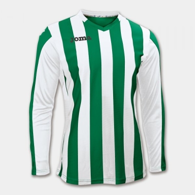 Tricou fotbal Copa Joma verde-alb cu maneca lunga