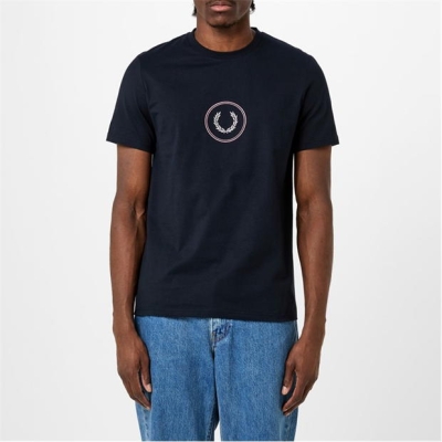 Tricou Fred Perry Branding bleumarin