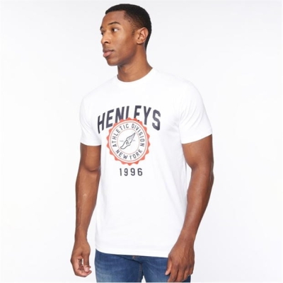 Tricou Henleys Tipton pentru barbati alb