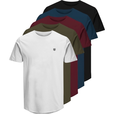 Tricou Jack and Jones 5 . Brody maneca scurta pentru Barbati alb verde visiniu albastru negru